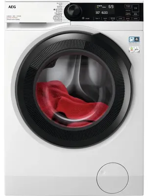 Produktbild von AEG Series 7000 LWR7316O4B, Frontlader, Freistehend, Weiß, Links, Schwarz, Tasten, Drehregler