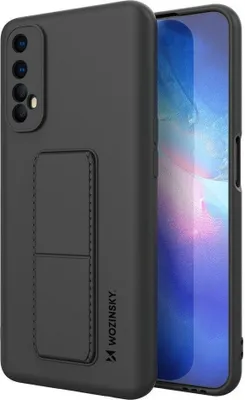 Produktbild von cofi1453® Kickstand Hülle Bumper aufstellbar Silikon Hard Case Schale Zubehör Tasche Schutz mit integriertem Magneten für Huawei P30 Pro in Schwarz