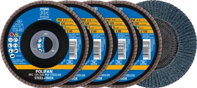 Productafbeelding van PFERD STEELOX schijf- en schuurset, 12,5 cm, 1 stuk