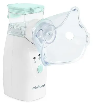 Produktbild von Miniland Nebuclean Baby-Vernebler tragbar, wiederaufladbar, leise, inkl. Masken