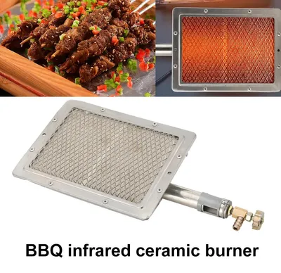 Produktbild von Infrarot Gasbrenner Grill - Keramischer Seitenbrenner 22x17 cm - Gasgrill Heizer für BBQ und Camping