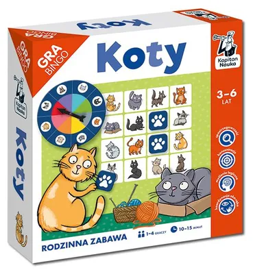 Zdjęcie produktu dla Gra Bingo Koty Kapitan Nauka dla dzieci