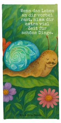 Produktbild von Mr. & Mrs. Panda Handtuch Schnecke Sir Design - Gelb Pastell - Geschenk, Lustige Sprüche, Schnecken, Motivation, Lebensmut, Weisheit, Reisehandtuch, Badehandtuch