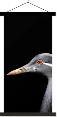 Produktbild von MuchoWow® Textilposter Vogel - Tiere - Porträt 90x180 cm mit schwarzem Rahmen - Dekoration Wohnzimmer