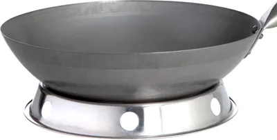 Immagine prodotto di Padella wok originale cinese, Ø 33 cm e anello wok in acciaio inox