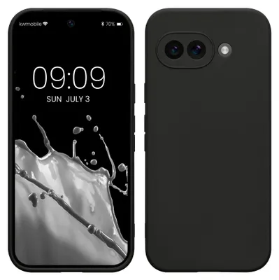 Produktbild von kwmobile Handyhülle für Google Pixel 9a Hülle - weiches Handy Silikon Case - Schutzhülle Cover - Schwarz matt