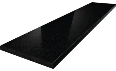 Produktbild von Fensterbank Gabbro Granit Schwarz 126x20x2 cm