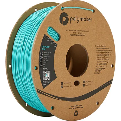 Immagine prodotto di Polymaker PolyLite PLA, colore:Bianco freddo, dimensione filamento:1,75 mm, peso:1 kg