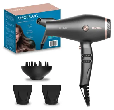 Immagine prodotto di Cecotec Asciugacapelli DC da 2600 W di potenza, tecnologia ioni, 2 beccucci e un diffusore
