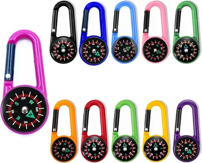 Imagen del producto de Mini brújulas, juego de 11 unidades, de colores variados, portátiles, ideales para actividades al aire libre