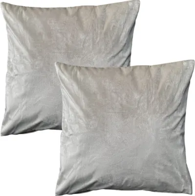 Produktbild von Doppelpack Kissenhüllen 40cm x 40cm Samt Kissenbezug Kissenbezüge Sofakissen Hülle Dekokissen Bezüge Wohnzimmer 2 Stück Hellbraun