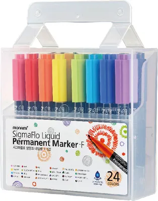 Image de Monami Sigmaflo - Marqueur permanent 24 couleurs - Cienkopis 0.7Mm
