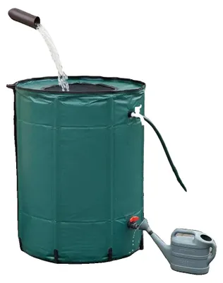 Zdjęcie produktu dla Zbiornik na wodę deszczową, pojemność 500 l, konstrukcja składana, kolor zielony wojskowy