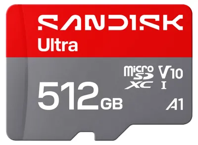 Produktbild von SANDISK Ultra microSDXC 512GB, UHS-I-Karte + SD-Adapter (bis zu 195 MB/s Lesegeschwindigkeit, F)