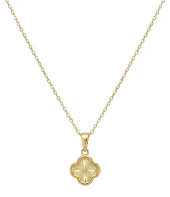 Produktbild von 375 Echtgold Kette Kleeblatt Anhänger Damen Glücksbringer