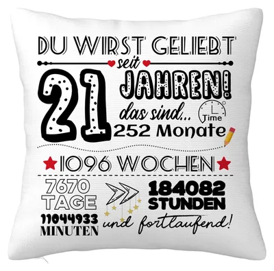 Produktbild von Geburtstagskissenbezug 45x45cm