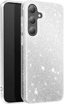 Produktbild von Avizar, Glitzernde Silikonhülle für Samsung S24 / S25 – Ultradünn und stoßfest, Silber