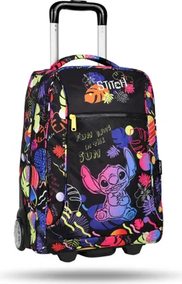 Produktbild von Disney Black Compact Stitch – Jugendrucksack mit Rollen – PATIO