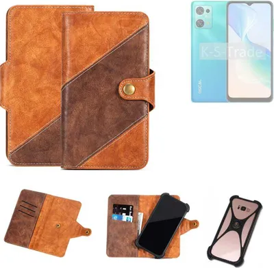 Produktbild von K-S-Trade Handyhülle Schutzhülle Bookstyle Case Wallet-Case kompatibel mit Blackview Oscal C30 Pro Cover Klapphülle Kantenschutz Smartphone