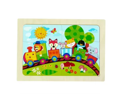Produktbild von Holzspielzeug Puzzle Eisenbahn BxLxH 295x5x205mm NEU