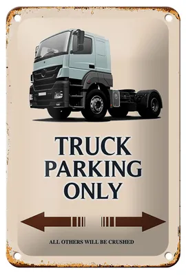 Produktbild von Blechschild Spruch 12x18cm Truck Parking only all others