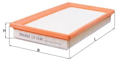Obrázok produktu pre Vzduchový filter KNECHT LX 3148