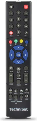 Produktbild von TechniSat Fernbedienung PVR 235 – Original Ersatzfernbedienung passend zu DIGICORDER HD S2/K2, TECHNISTAR S1/S2/K1, schwarz