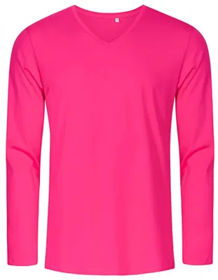 Produktbild von X.O V-Ausschnitt Langarmshirt Herren, Pink, XXL
