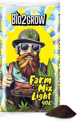 Produktbild von Bio2Grow Farm Mix Light 1 x 40 Liter - Grow Erde Indoor & Outdoor Blumenerde für Pflanzen Substrat