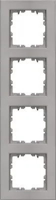 Produktbild von Kopp 402847553 Abdeckrahmen 4-fach Athenis 55 stahlfarben