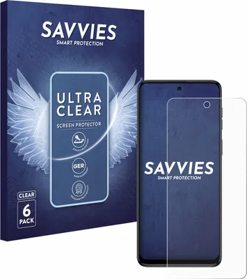 Produktbild von 6x Für Motorola Moto G54 / G55 Schutzfolie Savvies Displayschutz Display Schutz Folie Klar Transparent
