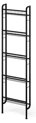 Produktbild von Leiterregal Klivo, Schwarz, 44,5 x 160 cm mit 5 Regalböden