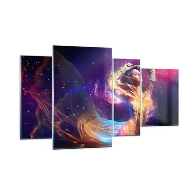 Produktbild von Bilder auf glas - Schönheit Disco Mode Make-up - 120x70cm - Glasbilder - Wandbilder - Kunstdruck - zum Aufhängen bereit - Wanddekoration aus Glas - Glas Bilder - Wandbild auf Glas - GDL120x70-2143