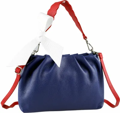 Produktbild von Umhängetasche Tricolore aus Leder, mit Schleife von collezione alessandro