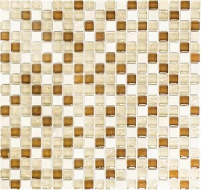 Produktbild von Glasmosaik mit Naturstein XCM M820 30,5x32,2 cm beige/braun