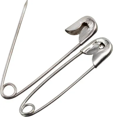 Produktbild von Famanu Sicherheitsnadeln 25 mm - Set von 12 silberfarbenen Nadeln
