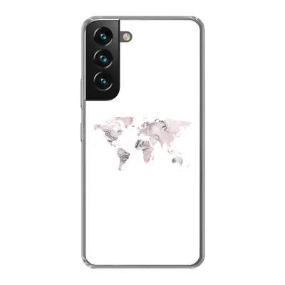 Produktbild von MuchoWow® Handyhülle Schutzhülle Hülle für Samsung Galaxy S22 Weltkarte - Marmor - Grau Silikon Softcase Handy Hülle - Mobiltelefonhülle
