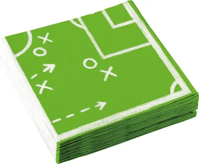 Immagine prodotto di Amscan 20 tovaglioli di carta Party Footballers in verde e bianco