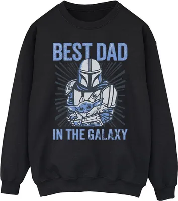 Produktbild von Star Wars - "Mandalorian Best Dad Galaxy" Sweatshirt für Herren BI46755 (S) (Schwarz)