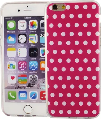 Produktbild von Handy Hülle für Apple iPhone 6 / 6s Cover Case Schutz Tasche Motiv Slim Silikon TPU Polka Dot Rot