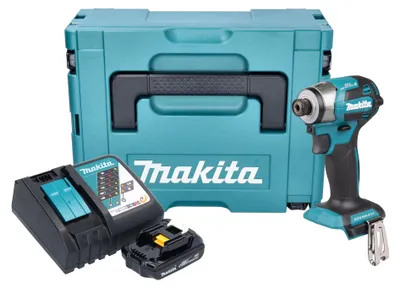 Imagen del producto de Llave de impacto sin cable Makita DTD 173 RY1J 18 V 180 Nm 1/4" sin escobillas + 1x batería recargable 1,5 Ah + cargador + Makpac
