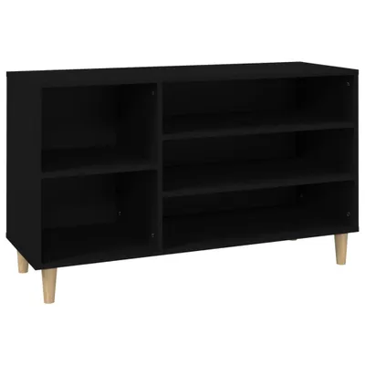 Obrázok produktu pre vidaXL Stojan na topánky čierny 102x36x60 cm Materiál drevo