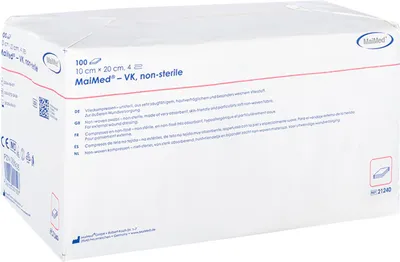 Image de MaiMed-VK-unstéril 10x20cm Compresses non tissées 4 plis à 100 pcs/sachet papier | Paquet (100 pièces)