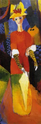 Obrázok produktu pre August Macke Art Print Obraz - Žena v parku, 1914 (91 x 30 cm)