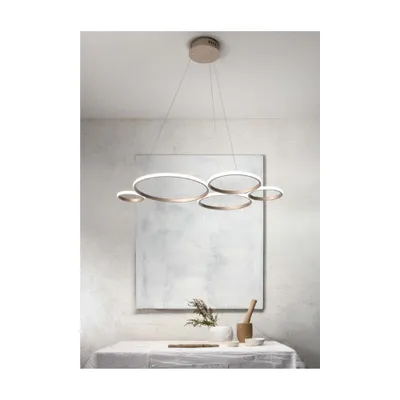 Imagen del producto de Lámpara colgante LED con detalles dorados