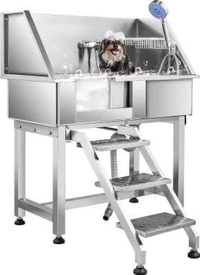 Produktbild von 86 cm Kleine Haustiere Hunde Katzen Badewanne Edelstahl Hunden Badewanne Dusche