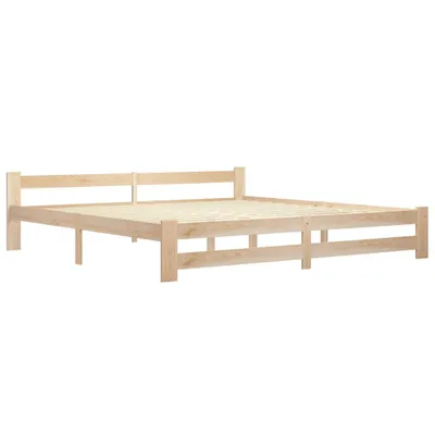 Image de vidaXL Massivholzbett Kiefer 200x200 cm