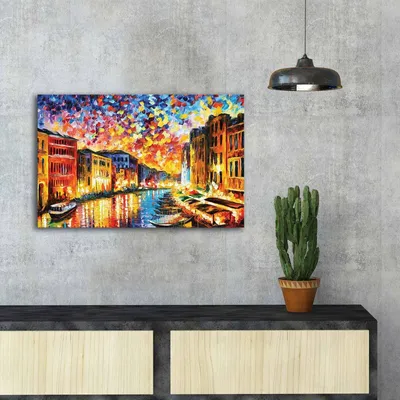 Produktbild von Wallity, FAMOUSART- CVT1471, Bunt, Leinwandbilder, 45 x 70 cm, 100% Wildleder -Leinwand