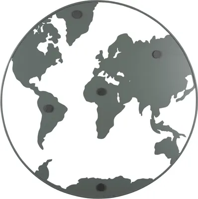 Zdjęcie produktu dla Metalowa tablica na notatki, w kształcie Ziemii, WORLD, Ø 50 cm