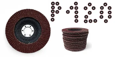 Obrázok produktu pre Lamelový brúsny kotúč 125 mm na brúsenie kovu, dreva a odstraňovanie hrdze P120, 10 ks